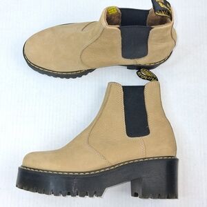 Dr. Martens Rometty Nubuck Leather Platform Chelsea Boots
